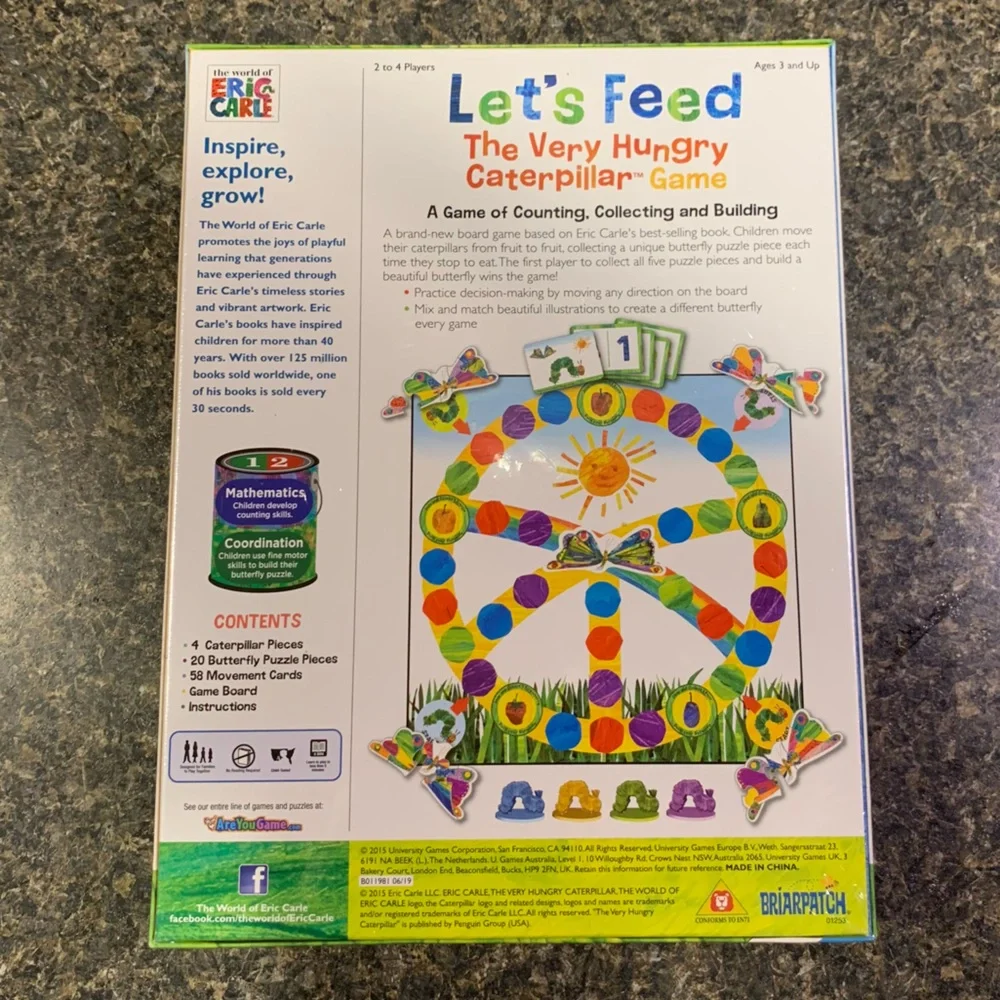 Let's Feed The Very Hungry Caterpillar Counting Cards Kids Game For Preschool 3+ - Picture 4 of 5